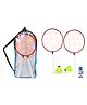Legends of Sports Badminton Set of Rackets with Cover and Nylon Shuttlecock Multicolor - Pack of 4