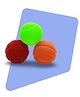 Rubbabu Foam Soft Balls Pack of 3 - Red Green Orange