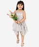KIDSDEW Sleeveless Sequined Fit & Flared Dress  - Grey