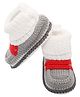Baby Moo Sneaker Design Booties - Grey