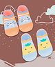 Baby Moo Fruits And Kitty Design 2 Pair Of Socks - Blue Orange