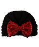 Baby Moo Sequined Bow Cap - Black- Diameter 29 cm