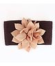 Tia Hair Accessories Stretchy Frill Flower Headband - Brown