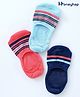 Honeyhap Premium No Show Bamboo Nylon Spandex Set of Socks Pack of 3 - Multicolor