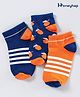 Honeyhap Premium Ankle Length Bamboo Anti-Odor & Moisture Wicking Pack of 3 - Multicolor
