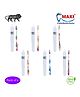MAXI Toothrushes Travel Pack of 6 - Multicolour