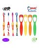 MAXI  Junior Oral Care Combos Toothrushes & Tongue Cleaner Pack of 8 - Multicolour
