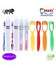 MAXI Oral Care Combo Toothbrush & Tongue Cleaner Pack of 8 - Multicolor