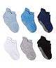 MOMISY Anti Skid Ankle Length Socks Pack of 6 - Multicolour
