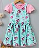 Babyhug Half Sleeves Frock With Inner T-Shirt - Light Blue