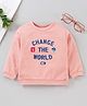 ToffyHouse Full Sleeves Tee Text Print - Pink
