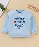 ToffyHouse Full Sleeves Tee Text Print - Blue
