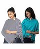 Nene Multi Purpose Mother's Breast Feeding Shawl Pack Of 2 - Grey Blue