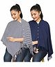 Nene Multi Purpose Mother's Breast Feeding Shawl Pack Of 2 - Grey Blue
