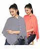 Nene Multi Purpose Mother's Breast Feeding Shawl Pack Of 2 - Grey Orange