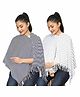 Nene Multi Purpose Striped Nursing Cover Pack of 2 - Grey White