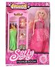 Smiles Creation Sally Doll Set And Make Up Cupboard Pink - 11 Inches