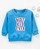 Bodycare Full Sleeves Sweatshirt Text Print - Blue