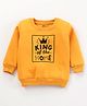 Bodycare Full Sleeves Sweatshirt Text Print - Yellow