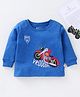 Bodycare Full Sleeves Sweatshirt Bike Embroidery - Blue