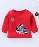 Bodycare Full Sleeves Sweatshirt Bike Embroidery - Red