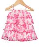 Young Birds Sleeveless Floral Print Layered Dress - Pink