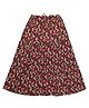 Young Birds Floral Print Skirt - Red