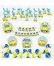 Untumble Multi Wheels Birthday Swirls Party Decor Yellow & Blue - Pack of 64