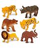 Fiddlerz Wild Animals Toys Pack of 6 (Color & Design May Vary)