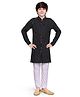 Jeet Ethnics Full Sleeves Striped Kurta With Pajama - Black