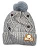 Kid-O-World Button Embellished Woolen Cap - Grey-  Diameter 15 CMS