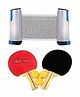 Toyshine Table Tennis Racket Balls and Net Combo - Multicolor 