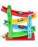 Toyshine Wooden Ramp Race Track Set with Mini Cars - Multicolor 