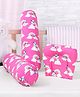 Babyhug Pillow And Bolster Set Panda Print - Pink| Prevents  Flat Head Syndrome| Neck and Shoulder Support | 100% Cotton| Breathable Fabric| Girls and Boys| Protection from Crib Railing| New Born Gifting Option | Travel Friendly| Soft and Comfortable