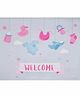 KitschKitsch Digital Printed Colorful Play Mat Welcome Theme - Pink