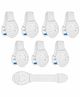 KitschKitsch Child Proofing Safety Locks Latches Pack of 8 - White 