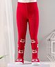 Cute Walk by Babyhug Cotton Antibacterial Footed Tights Animal Design - Red