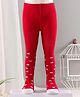 Cute Walk by Babyhug Cotton Antibacterial Footed Tights Heart Design - Red
