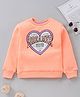 Vitamins Full Sleeves Sweatshirt Heart Print - Orange