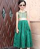 Woonie Sleeveless Striped Gown - Green