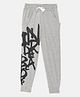 Mackly Full Length Letters Printed Joggers - Grey
