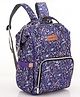 Babyhug Backpack Style Floral Print Maternity Diaper Bag - Purple