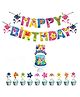 ZyoziShark Baby Birthday Decoration Kit With Cake Toppers - Pack of 12