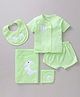 Child World Infant Clothing Set Elephant Embroidery Pack of 5 - Green