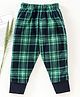 CrayonFlakes Checkered Full Length Polar Fleece Joggers - Green