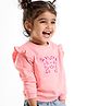 Babyoye Full Sleeves Sweatshirt Floral Embroidery - Pink