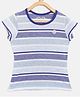 Femea Short Sleeves Striped Top - Blue