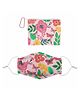Stephen Joseph Adjustable Face Mask With Storage Pouch - Pink
