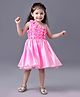 Babyhug Sleeveless Party Dress Floral 3D Applique - Pink