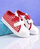 Babyoye Casual Shoes With Dual Velcro Closure - White Red